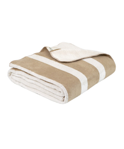 Плед Lotus Home - Infinity Stripe бежевий 200*220