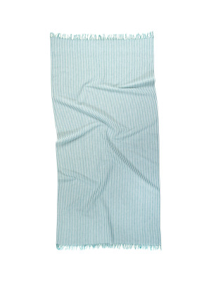 Рушник Lotus Home Pestemal - Argosa stripe 85*175 emerald смарагдовий