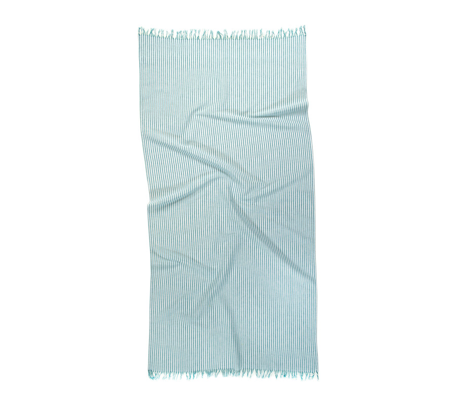 Рушник Lotus Home Pestemal - Argosa stripe 85*175 emerald смарагдовий