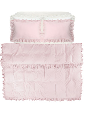 Постільна білизна Lotus Home Washed cotton - Kansas fly plus рожевий євро