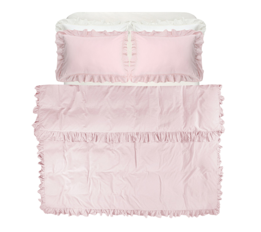 Постільна білизна Lotus Home Washed cotton - Kansas fly plus рожевий євро