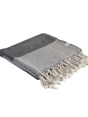Плед Lotus Home - Albury natural grey 130*170
