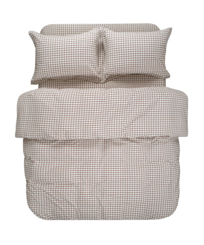 Постільна білизна Lotus Home - Checked Gingham кавовий сімейний