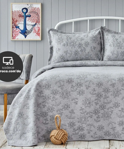 Покривало з наволочками Nautica Home - Doris a.gri світло-сірий 230*240