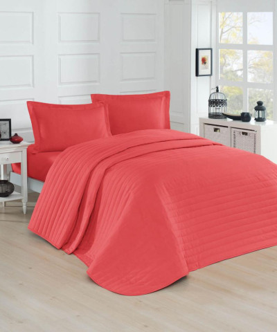 Покривало стьобане Eponj Home - Monart coral кораловий 220*240