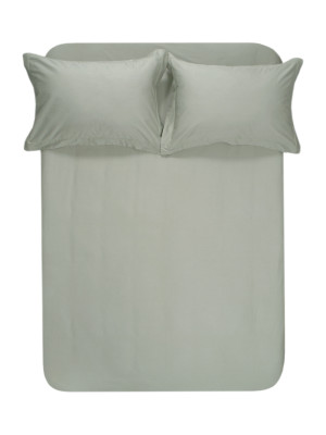 Простирадло з наволочками сатин Lotus Home - Dakota Modern хакі 240*260+50*70 (2)