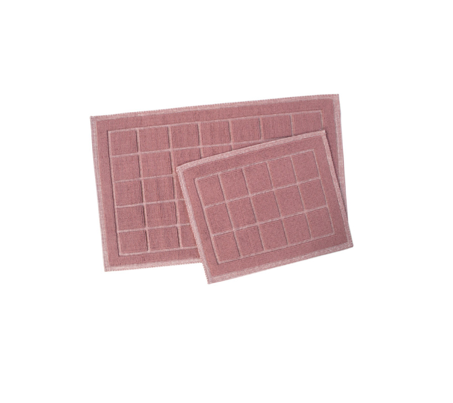 Набір килимків Karaca Home - Kelly Quatro murdum сливовий 50*80+50*40