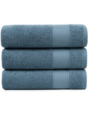 Рушник махровий Lotus Home - Dena navy сіро-синій 50*90