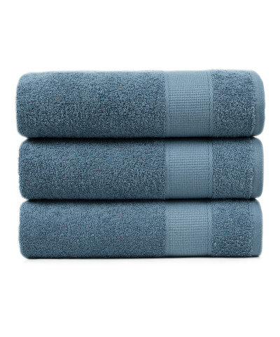 Рушник махровий Lotus Home - Dena navy сіро-синій 50*90