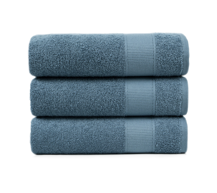 Рушник махровий Lotus Home - Dena navy сіро-синій 50*90