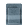 Рушник махровий Lotus Home - Dena navy сіро-синій 50*90