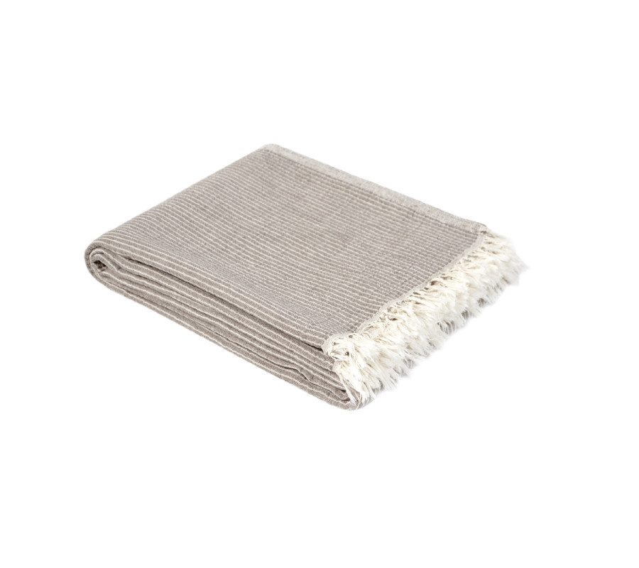 Покривало Lotus Home - Premium Stripe коричневий 190*225