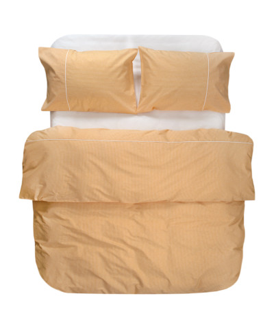 Постільна білизна Lotus Home - Premium Percale Stripe жовтогарячий євро