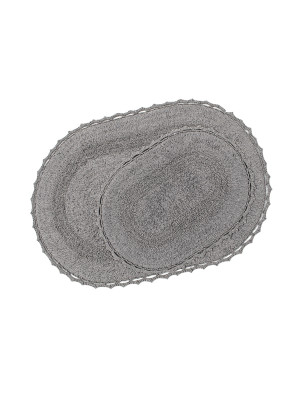 Набір килимків Irya - Vermont gri сірий 60*90+40*60
