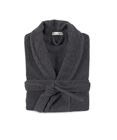 Халат махровий unisex Lotus Home - Basic New Line антрацит S