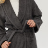 Халат махровий unisex Lotus Home - Basic New Line антрацит S