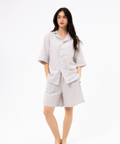 Піжама unisex Lotus Home - City Shorts коричневий S