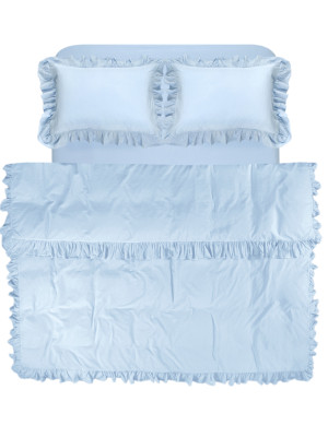 Постільна білизна Lotus Home Washed cotton - Kansas fly блакитний євро