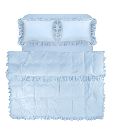 Постільна білизна Lotus Home Washed cotton - Kansas fly блакитний євро