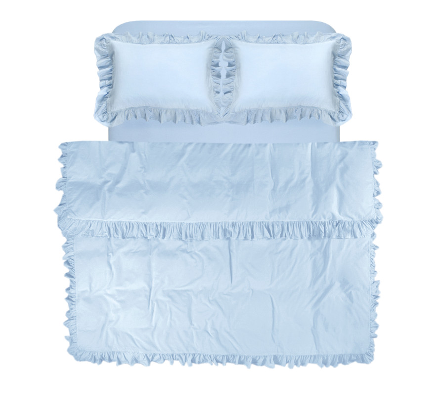 Постільна білизна Lotus Home Washed cotton - Kansas fly блакитний євро