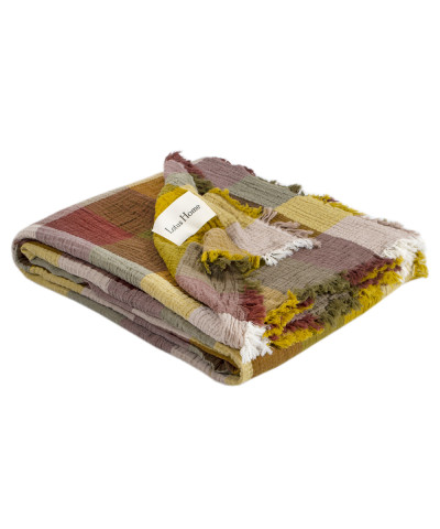 Покривало Lotus Home - Lucca muslin гірчичний 240*260